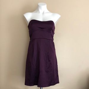 Kieu's Purple Strapless Dress with Pockets